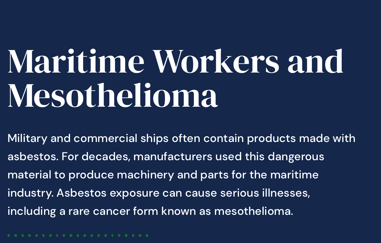Maritime Workers and Mesothelioma