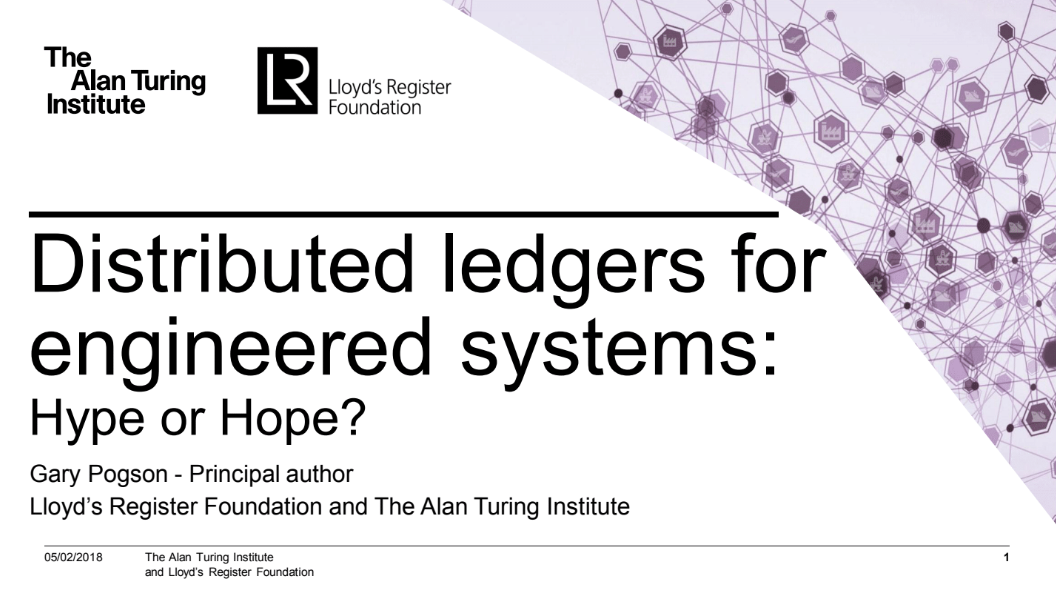 Distributed ledgers for engineered systems: Hype or Hope?